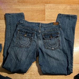 Mens/boys size 20 true religion distressed denim jeans 29x30